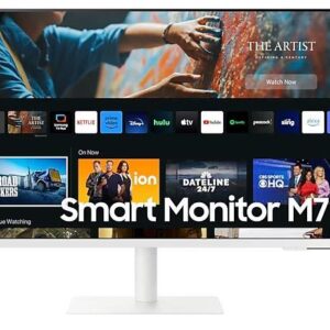 LCD Monitor|SAMSUNG|S32CM703UU|32"|TV Monitor/Smart/4K|Panel VA|3840x2160|16:9|60Hz|Matte|4 ms|Speakers|Swivel|Height adjustable|Tilt|Colour White|LS32CM703UUXDU